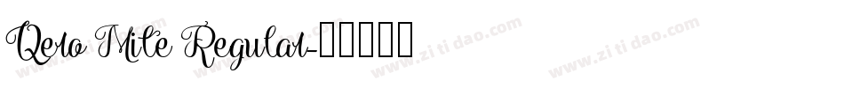 Qero Mite Regular字体转换